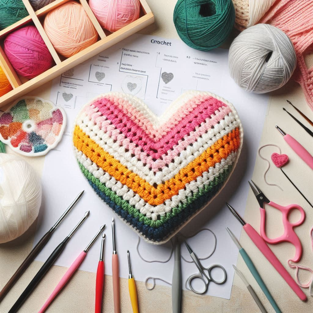 How to Crochet a Heart Pillow 3 - bedcomfort.pro